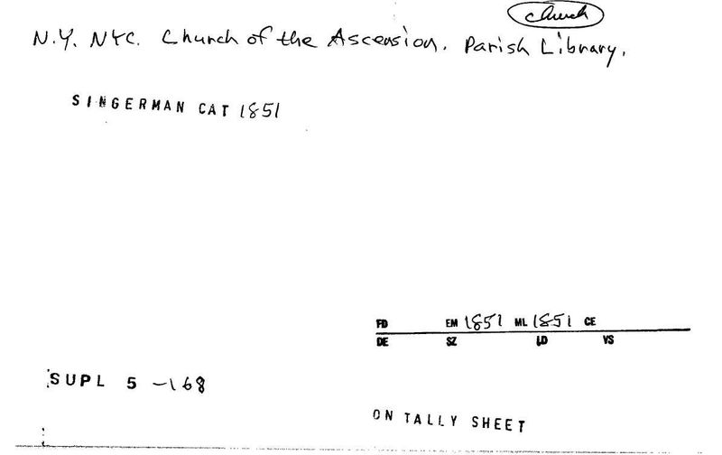 Church of the Ascension Parish Library