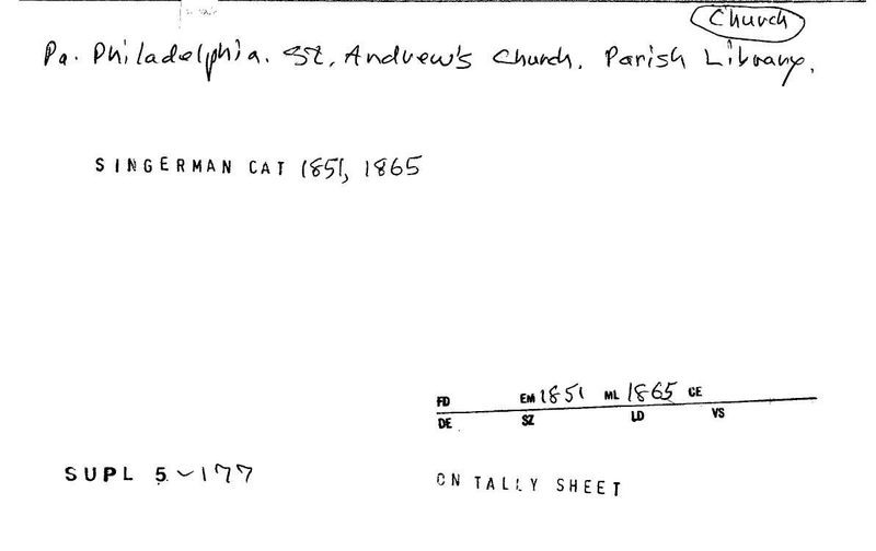 St. Andrews Church Parish Library