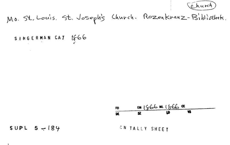 St. Joseph's Church - Rozenkranz Bibliothek