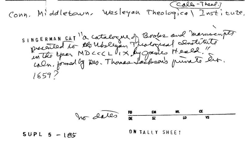 Wesleyan Theologica/Institute