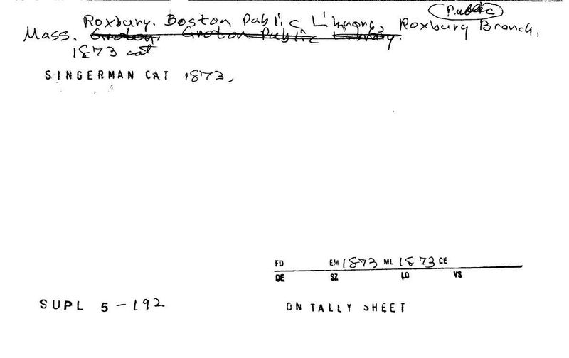 Boston Public Library - Roxbury Branch