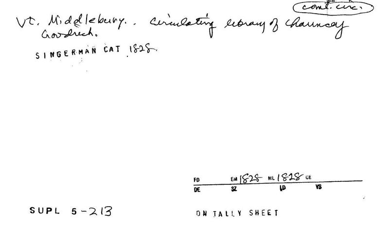 Circulating Library of Chauncey Goodrich