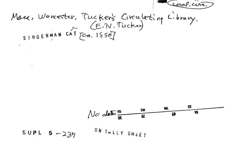 Tucker's Circulating Library