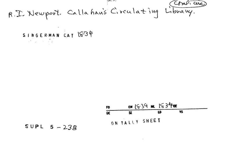 Callahan's Circulating Library