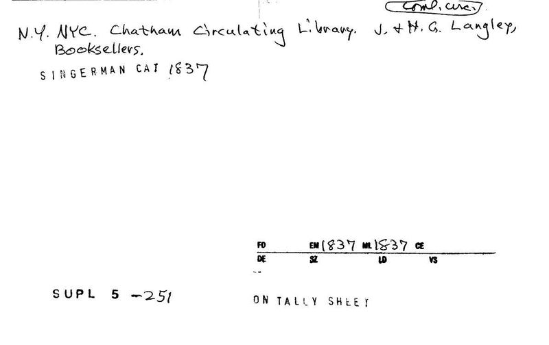 Chatham Circulating Library