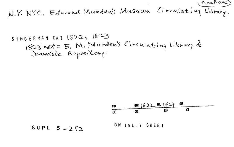 Edward Munden's Museum Circulating Library