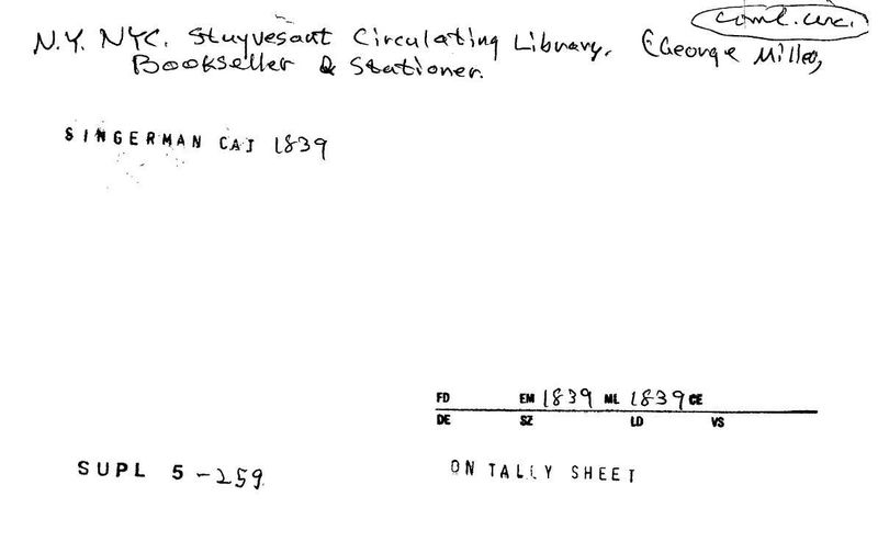 Stuyvesant Circulating Library