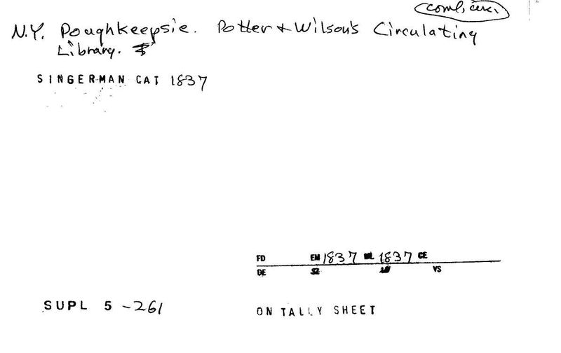 PotterandWilson's Circulating Library