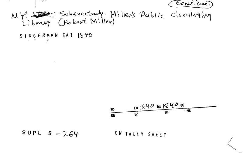 Miller's Public Circulating Library