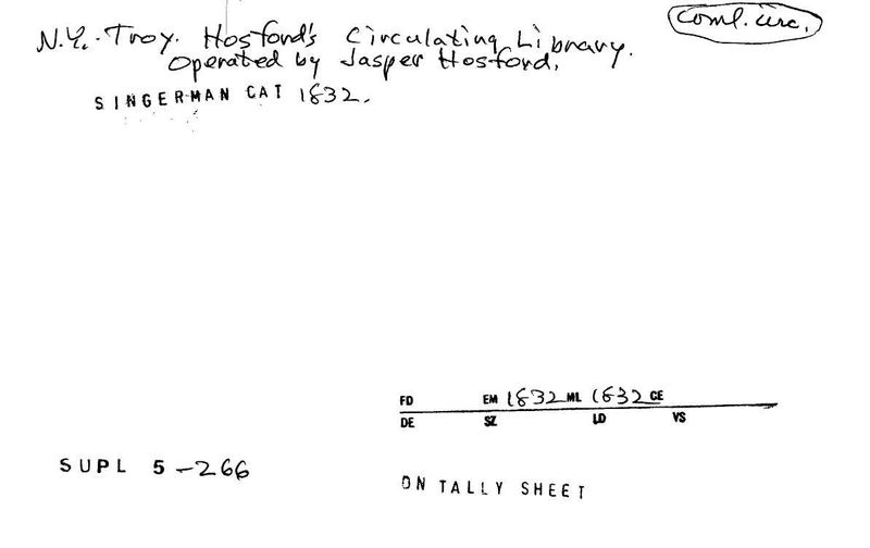 Hosford's Circulating Library