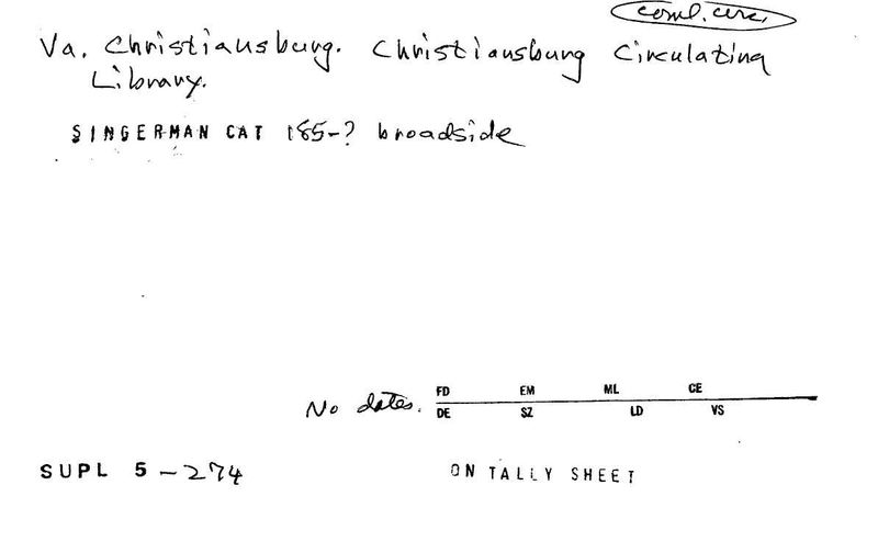 Christiansburg Circulating Library