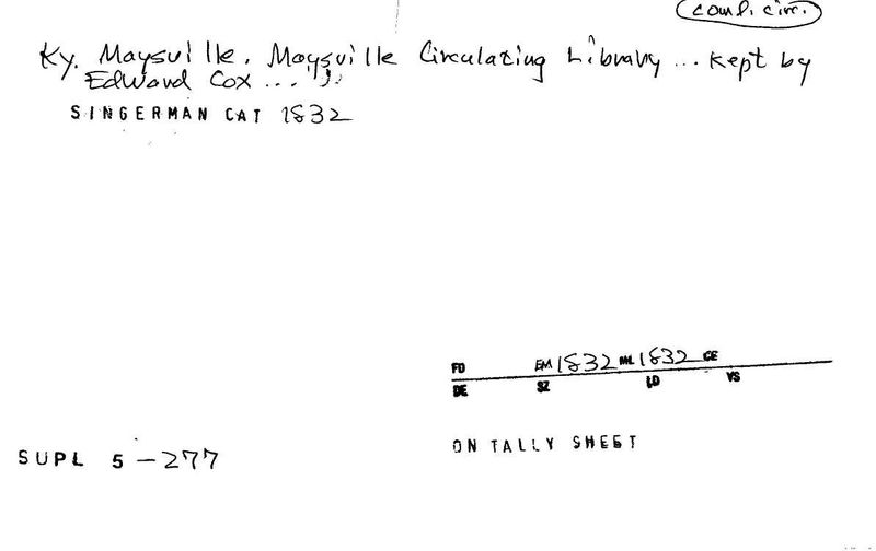 Maysville Circulating Library