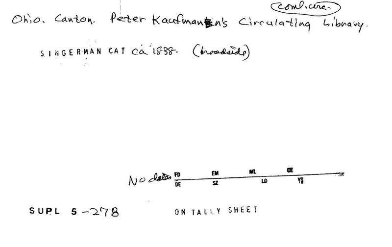 Peter Kaufmann' Circulating Library