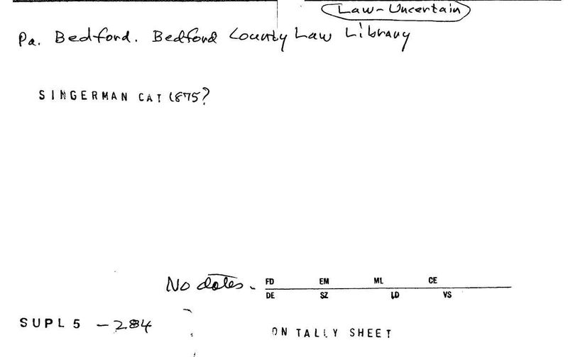 Bedford County Law Library