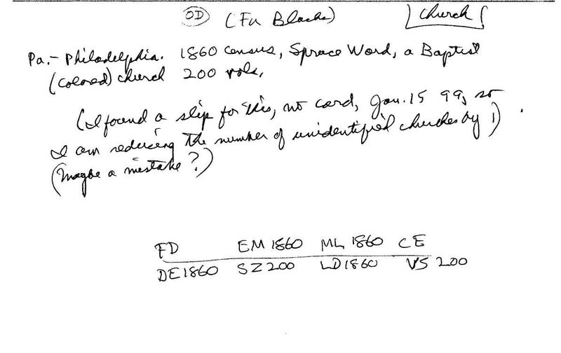 Spruce Ward - Baptist (Colored) Church