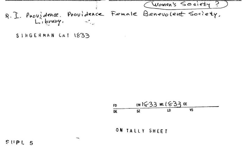 Providence Female Benevolent Society